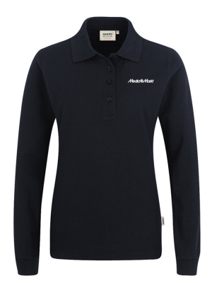 Poloshirt Andrea Langarm Schwarz